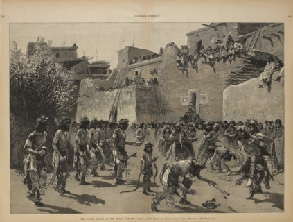 The Snake Dance of the Moqui Indians, Drawn by H.F. Farny from Photographs by Cosmos Mindeleff, Harper's Weekly, November 2, 1889