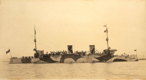 USS Minneapolis Painted in Dazzle Camouflage, Hampton Roads, Virginia, USA, 1917