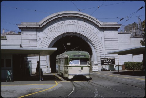 Cable Car and Railway Tunnel, San Francisco, California, USA, 1963