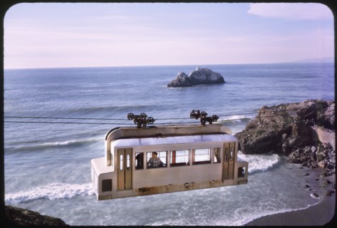 Sky Tram, Ocean Beach, San Francisco, California, USA, 1964