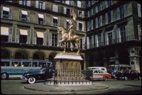 Jeanne d'Arc Sculpture, Place des Pyramides, Paris, France, 1961
