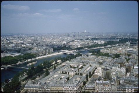Cityscape Viewed from Eiffel Tower, Paris, France, 1961
