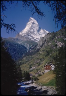 Matterhorn Mountain and Valley, Zermatt, Switzerland, 1964