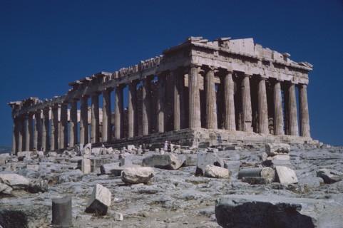 Ancient Parthenon and Ruins, Athens, Greece, 1962