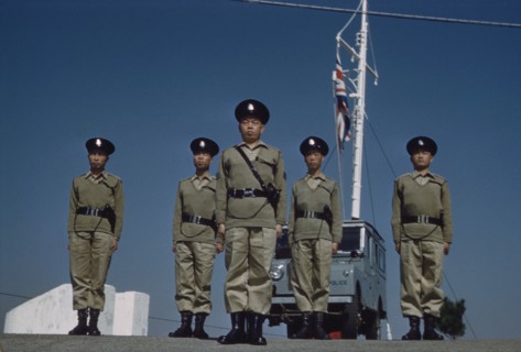 Border Police, Full-Length Portrait Standing at Attention, Hong Kong, 1958