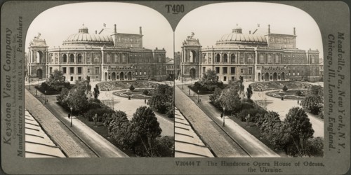 The Handsome Opera House of Odessa, the Ukraine, Stereo Card, Keystone View Company