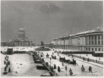 Church of Saint Isaac, St. Petersburg, Russia, Illustration, 1850's