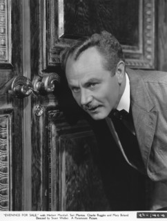 Charles Ruggles, on-set of the Film, "Evenings for Sale", Paramount Pictures, 1932