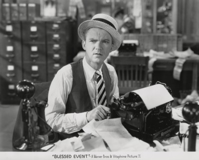 Lee Tracy, Publicity Portrait, on-set of the Film, "Blessed Event", Warner Bros. & Vitaphone Pictures, 1932