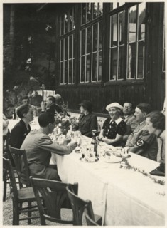 Adolf Hitler and Joseph Goebbels at Dinner Banquet, Germany, 1938