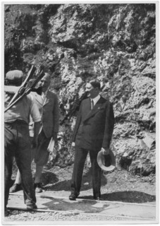 Adolf Hitler at Construction Site for new Alpine Road, Germany, 1935