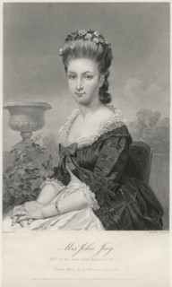 Mrs. John Jay, Wife of First Chief Justice of the United States, Engraving from Painting by Alonzo Chappel, 1872