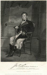 James Lawrence (1781-1813), American Naval Officer, Engraving from an Original Painting by Alonzo Chappel, 1862