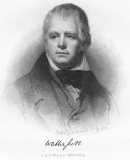 Sir Walter Scott (1771-1832), Scottish Historical Novelist, Playwright and Poet, Head and Shoulders Portrait, Etching by H.B. Hall, 1876