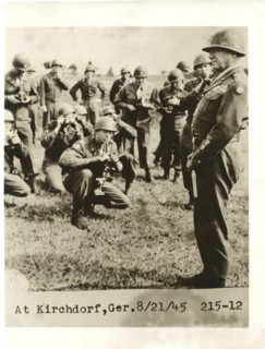 U.S. General George Patton with Troops, Kirchdorf, Germany, August 21, 1945
