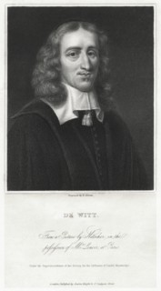 Jan de Witt (1625-1672), Dutch Politician, Portrait, Engraving from a Painting by Netscher