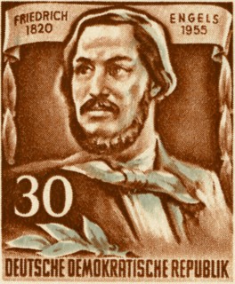Friedrich Engels Commemorative Postage Stamp, East Germany, DDR, 1955