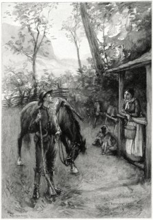 Rural scene of Hunter and Wife, Tennessee, USA, Illustration, Harper's Monthly Magazine, 1890