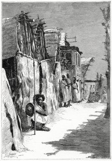 Street in Berbera, Somalia, Illustration, Harper's Monthly Magazine, 1879