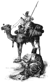 Pilgrims with Dead, Iraq, 1880, Illustration, Classical Portfolio of Primitive Carriers, by Marshall M. Kirman, World Railway Publ. Co., Illustration, 1895