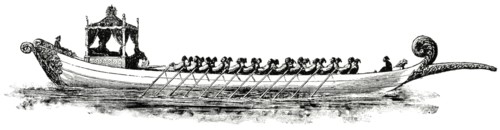 Barge of the Sultan of Turkey, 1890's, Illustration, Classical Portfolio of Primitive Carriers, by Marshall M. Kirman, World Railway Publ. Co., Illustration, 1895
