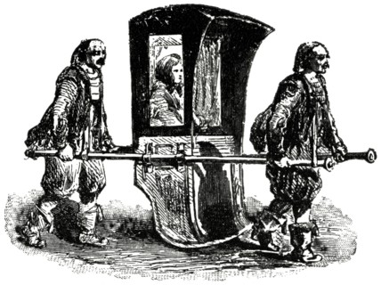 Palanquin, Scutari Municipality of Istanbul, Turkey, Illustration, Classical Portfolio of Primitive Carriers, by Marshall M. Kirman, World Railway Publ. Co., Illustration, 1895