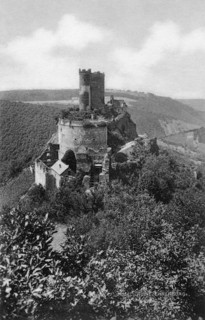 Ehrenberg Spur Castle Ruins, Brodenbach, Germany, Postcard, 1925