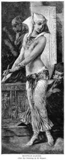 Egyptian Dancer, Illustration after a Painting by H. Makart, Cyclopaedia of Universal History, Volume 1, The Ancient World, by John Clark Ridpath, the Jones Brothers Publishing Company, 1885