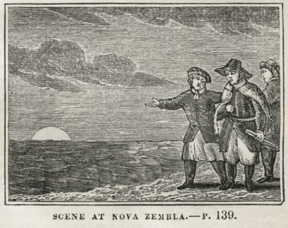 Scene at Nova Zembla, Illustration from the Book, Historical Cabinet, L.H. Young Publisher, New Haven, 1834