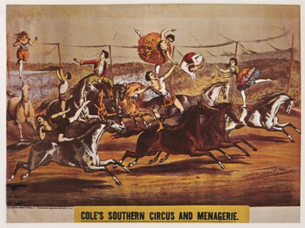 Cole's Southern Circus and Menagerie, Circus Poster, Lithograph, 1882
