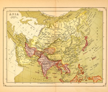 Map of Asia, early 1900's