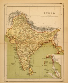 Map of India, early 1900's
