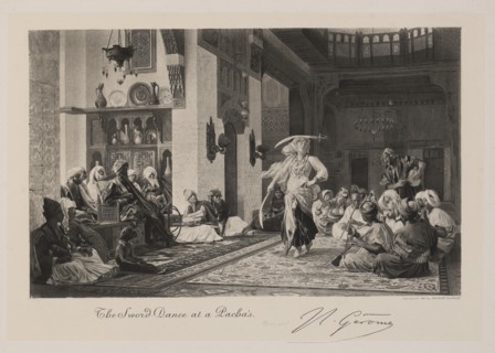 The Sword Dance at a Pacha's, Artist J.L. Gerome, Published by George Barrie, Philadelphia, Pennsylvania, USA, 1881