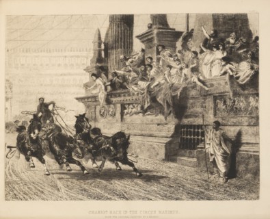 Chariot Race in the Circus Maximus, Engraving from the Original Painting by A. Wagner, Plate 2