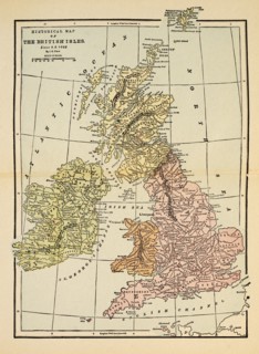 Historical Map of British Isles Since A.D. 1066