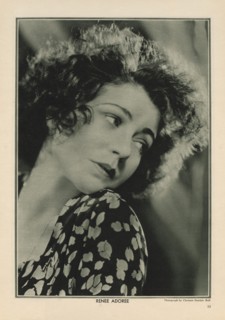 Actress Rene Adoree, Publicity Portrait inside The New Movie Magazine, May 1930