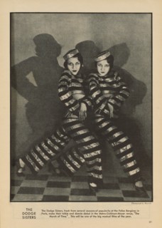 The Dodge Sisters, Publicity Portrait inside The New Movie Magazine, May 1930