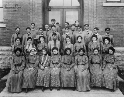 Choir, Flandreau Indian School, Flandreau, South Dakota, USA, 1910's