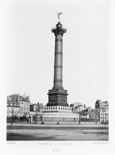 Colonne de Juillet, Paris, France, Silver Albumen Print, Edouard Baldus, 1860's