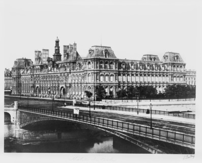 Hotel de Ville, Paris, France, Silver Albumen Print, Edouard Baldus, 1860's