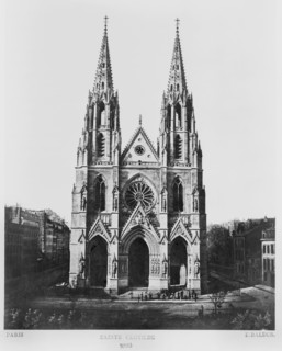 Sainte Clotilde, Paris, France, Silver Albumen Print, Edouard Baldus, 1860's