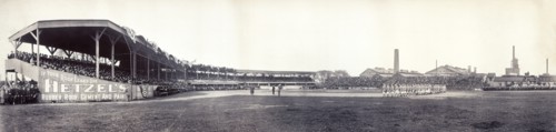 Eastern League Opening Game, Rochester versus Newark, Newark, New Jersey, USA, Irving Underhill, April 21, 1910
