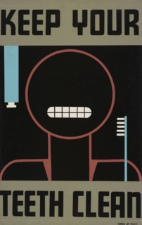 Poster Promoting Good Oral Hygiene, "Keep Your Teeth Clean", Federal Art Project, Works Progress Administration, 1938