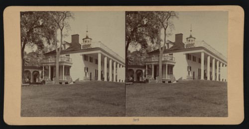 Home of George Washington, Mount Vernon, Virginia, USA, Stereo Card, 1900
