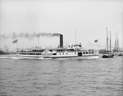 South Shore Steamer, Boston, Massachusetts, USA, Detroit Publishing Company, 1906