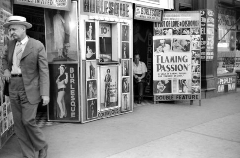 Burlesque Theater, South State Street, Chicago, Illinois, USA, John Vachon, Farm Security Administration, July 1941