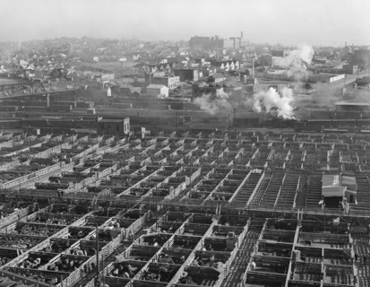 Stockyards, South Omaha, Nebraska, USA, John Vachon, Farm Security Administration, November 1938