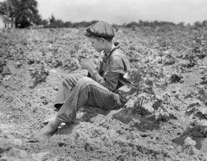 Young Sharecropper and Family on Rural Porch, Chesnee, South Carolina, USA, Dorothea Lange, Farm Security Administration, June 1937