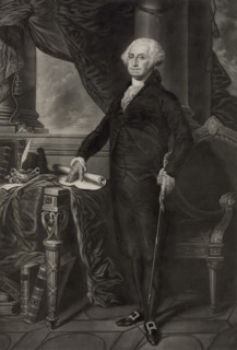 George Washington (1732-99), First President of the United States, Full-Length Portrait by S.H. Gimber from an Original 1796 Painting by Gilbert Stuart