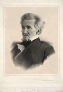 Andrew Jackson (1767-1845), Seventh President of the United States, Head and Shoulders Portrait, Engraving by James Barton Longacre after Daguerreotype by Mathew Brady, 1856